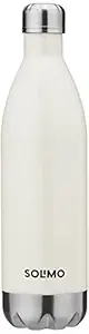 Amazon Brand - Solimo Stainless Steel Insulated 24 Hours Hot or Cold Bottle Flask, 1000 ml, White