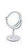 Price comparison product image AQUALONA Madrid Two Sided LED Mirror-Illuminated, Battery Operated, Swivels, Magnification-for Bedroom, Bathroom, Dressing Table-White