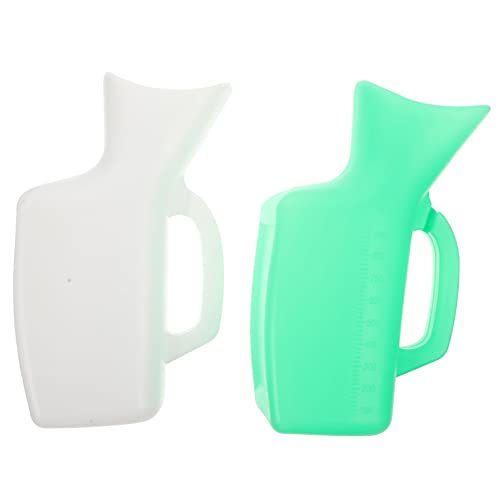 Botella orina portátil de mujer, cuña urinaria portátil reutilizable para coche y viajes, 2 ud
