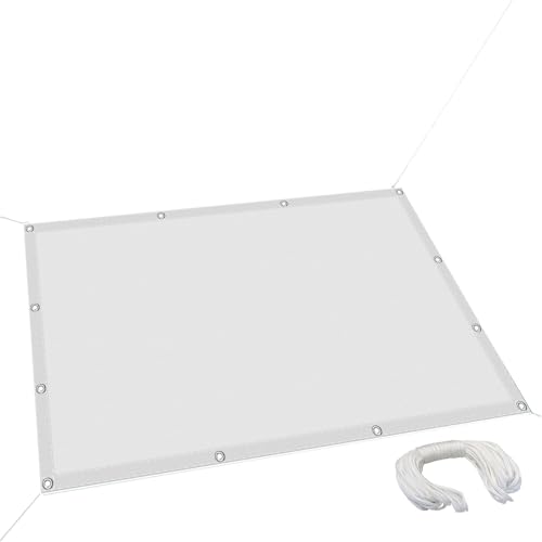 Voile d'ombrage rectangulaire 2.5x3m blanc imperméable pour balcon - 2