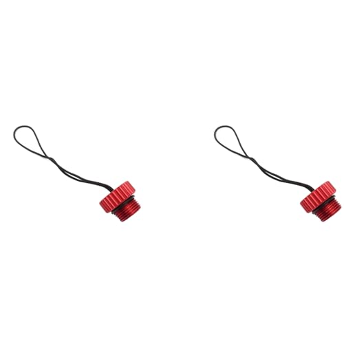 Hfourhnik 2X Scuba Diving DIN Tank Valve Threaded Cover 5/8-14NPS Dust Cap Dust Plug Protector Tank Regulator Protection Cover Red