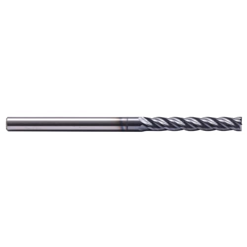 Image of BestParts High Performance 5Pcs Solid Carbide End Mills, AlTiN Coated, 4 Flute, 30 Degree Helix, 3 /16 inch Cutting Diameter, 3 /16 inch Shank Diameter, 1-1 /8 inch Length of Cut, 3 inch Overall Length, Square end
