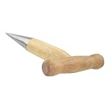 GRADENEVE Edelstahl Pflanzhilfe mit Holzgriff Robuster Hand Dibber für Bodenlockern Setzlinge...