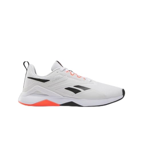 Reebok Womens Nanoflex Tr 2, Footwear White/Core Black/Orange Flare, 7.5 UK