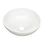 Small Mini Round Above Counter Vessel Bathroom Sink White Porcelain With Grade A Vitreous China Finish 11.25