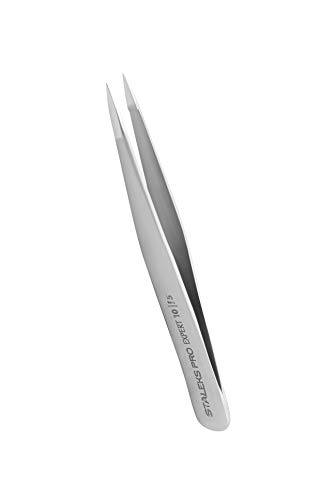 STALEKS PRO Pinza para cejas, vellos encarnados, acero inoxidable. Expert 10/5