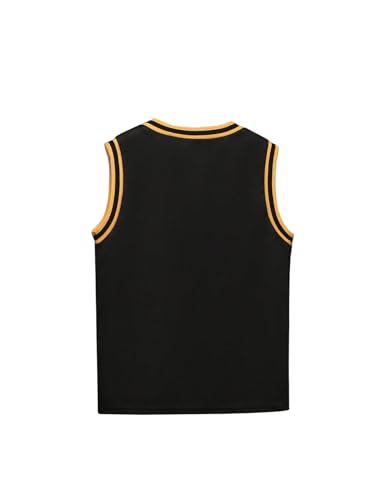 SweatyRocks Boy's Number Graphic Tank Tops Letter Print Round Neck Basketball Jersey Sports T Shirt2