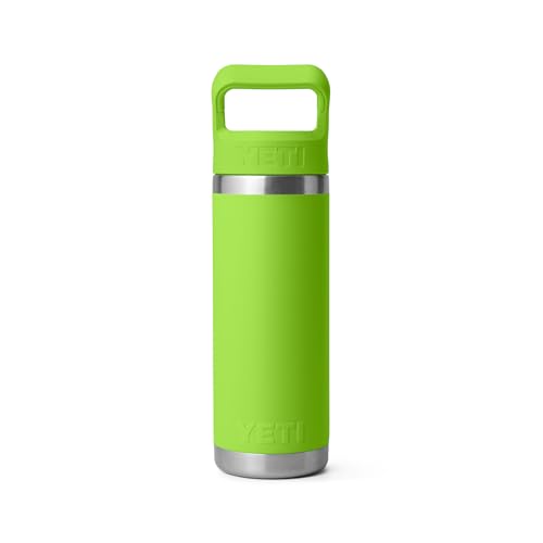 Image of YETI Rambler 18 oz Bottle, Vacuum Insulated, Stainless Steel with Color Matching Straw Cap, Venom