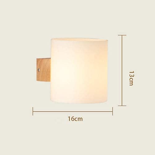 Lámpara de pared de madera nórdica para pasillos oscuros sin espacio 7