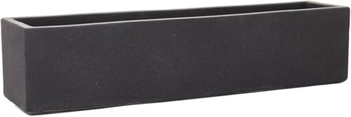 VIVANNO Bac à Fleurs Balconnière Béton Anthracite FLOBO - 18x80x18 cm