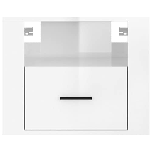 Meuble Flottant Chambre à Coucher Blanc Brillant Design