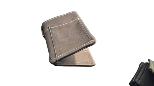 Image of Men's Denim Wallet - Slim Bifold Mini Jeans Style Fabric Wallet with Pocket | Lightweight Compact Card Holder & Cash Organizer | Casual Blue for Men Unisex (Beige)