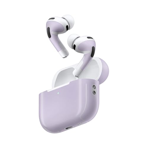 Headphones Skin Compatible with Apple AirPods Pro 3 (2 Pack) - Solid Lilac - Premium 3M Vinyl Protective Wrap Decal Cover - Easy to Apply | Crafted in The USA by MightySkins by Vision Signs & Graphics - Used condition - US$16.31