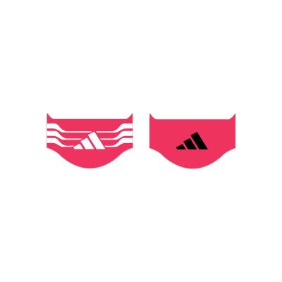 adidas Soccer Sideswipe Reversible Shoe Band, University Red/White/Black