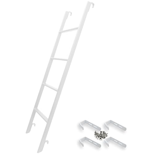 RV Bunk Bed Ladder One-Piece Steel 50/55/60/66/72 Bunk Bed Ladder with Flexible and Adjustable Hooks Safe and Non-Slip Bunk Ladders for RV Home Dormitory Load-Bearing 330 Pounds