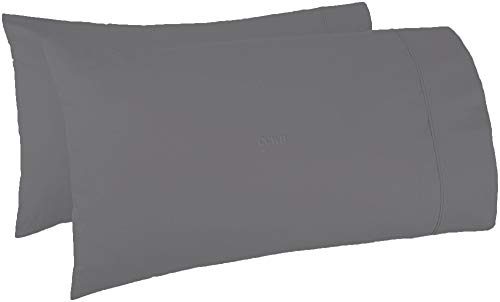 TBM Oversize Pillow Case. Grey King Extra Large. Fits Even The Fluffiest Pillows Including The Pancake Pillow. Sleeve Style. Extra Tall Pillowcase. 100% Cotton. 600 Thread Count
