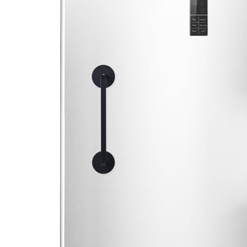 LEVOSHUA Magnetic Door Handle for Refrigerator, Heavy Duty Magnet Fridge Handle, Replacement Pull Bar for Fridge, Ferrous Entry Door, Metal Garage Door, Black, Pack of 2