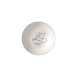 Villeroy & Boch Manufacture Rock blanc – Mickey Mouse – bol à dessert, résistant au lave vaisselle/micro ondes, look ardoise blanc avec décor Mickey Mouse à la craie, porcelaine Premium