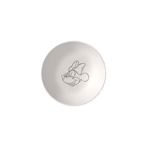 Villeroy & Boch Manufacture Rock blanc – Mickey Mouse – bol à dessert, résistant au lave-vaisselle/micro-ondes, look ardoise blanc avec décor Mickey...