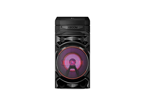LG XBOOM RNC5, 2-Wege-Soundsystem mit 3 Lautsprechern (Karaoke- & DJ-Funktionen, Beleuchtung), Schwarz [Modelljahr 2023]