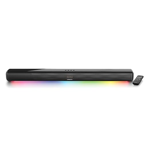 Lenco SB-042 Soundbar - Soundbar mit LED Beleuchtung - HDMI (ARC) - Bluetooth - 2 x 20 Watt RMS - Equalizer - USB - AUX - Fernbedienung - schwarz