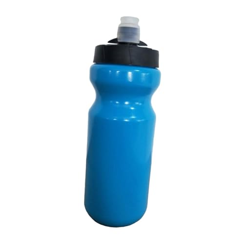 MotiveTech スポーツウォーターボトル、ドリンクボトル、ポータブル、再利用可能なウォーターカップ620ml、サッカー、アイスホッケー、フィットネス、ワークアウト、野球用, 青