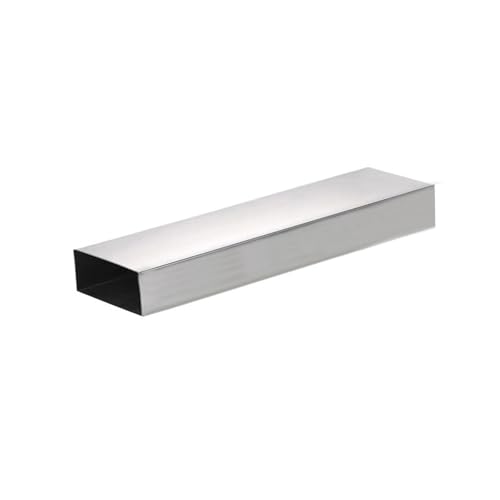 304 Inoxidable Acero Tubo 100mm Longitud, 25mm x 50mm x 1.5mm Metal Tubos para Industria Maquinaria, Tubo rectangular