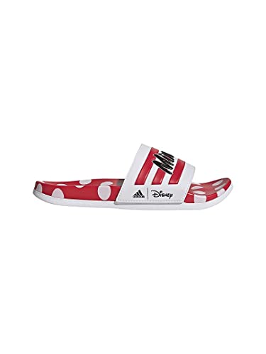 Image of Adidas womens Adilette Comfort FTWWHT /RAYRED /CBLACK Slide Sandal - 7 UK (LKX38)