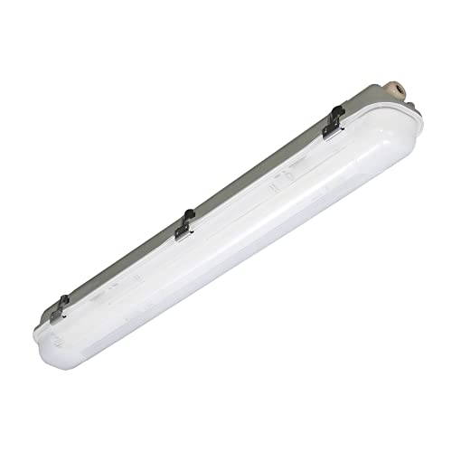 ELG Leuchten Lámpara LED para ambientes húmedos (30 W, tubo LED, 4000 K, blanco neutro, 4250 lm, para habitaciones húmedas, sótanos, talleres, revestimiento de policarbonato) Cover