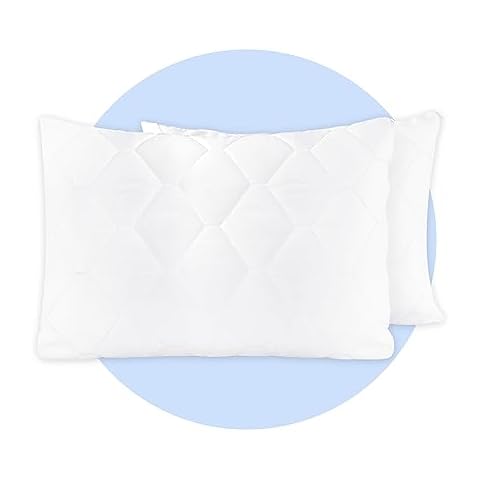 SINSAY 2 Pack King Waterproof Pillow Protector, Quilted Zippered Pillow Cover Breathable Noiseless Anti Wrinkle Pillow Encasement (White) Cover