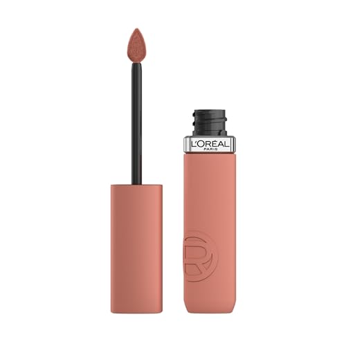 L'Oréal Paris Rossetto Liquido, Colore Intenso, Formula Matte a Lunga Durata, Resistente alle Sbavature, No transfer, Con Acido Ialuronico, Infaillible Matte Resistance, Tonalità: Worth It 601