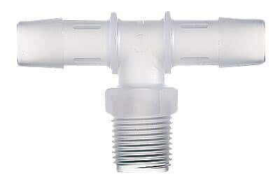 Cole-Parmer Male Pipe Branch Tee, Polypropylene, 1/4" x 3/8", 10 Packs