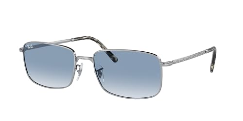 Ray-Ban RB3717 Sunglasses Bundle: RB 3717 003/3F Silver Clear Gradient Blue and Universal Anti-slip Silicone Leash