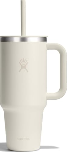 Hydro Flask 40 Oz Travel Tumbler with Handle, Lid and Straw - Insulated Stainless Steel in 40 Oz Ivory