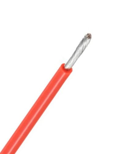 Outdoor Extension 50 Meters 1.3mm2 Flexible Heating Silicon Cable Tinned Copper Wire Electric Extension 30AWG 16AWG Solar sheathed(Color:Red,Size:30AWG-0.055mm2)