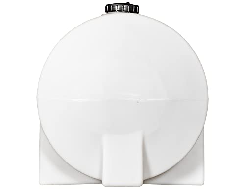RomoTech 82123949 Horizontal with Legs Polyethylene Reservoir Water Storage Tank for Farming Construction and More, 125 Gallon, Saddle