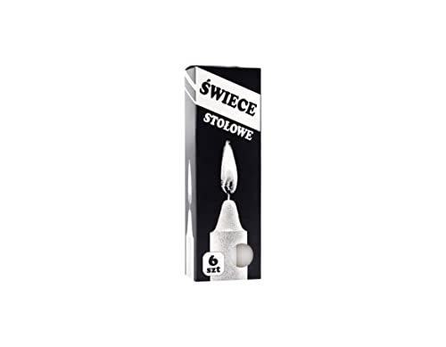 Bougies de table, bougies blanches, bougies de ménage, sans odeur, hauteur 18 cm, durée de combustion 6 h, 12 pièces Cover