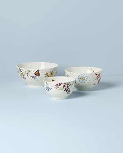Bols Lenox Butterfly Meadow en lot de 3 saladier fleur