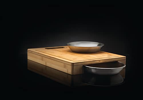 Tabla de cortar Napoleon PRO Bamboo con bowls de acero inoxidable miniatura 2