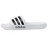 Best adidas Beach Sandals - adidas Unisex Adilette Shower Slide Sandal, Black/White/Core Black Review 