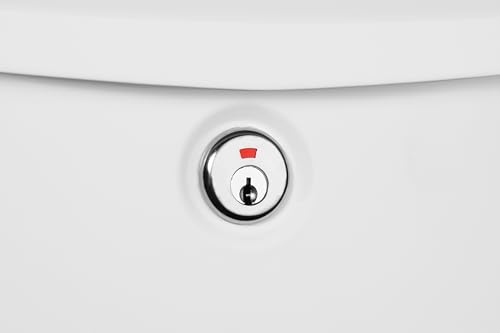 Image of Architectural Mailboxes Parkside Locking, Vertical Wall-Mounted Mailbox for Outside, Metal Galvanized Steel Medium Mail Box with Lock and Key Drop Box, White (Pack of 2)