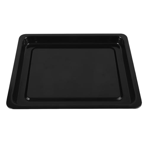 DOITOOL Bandeja Esmaltada para Horno Eléctrico Negra Brillante 31X24X25 CM Bandeja Pequeña para Hornear Antiadherente Utensilios de Cocina Esmaltados para Hornear y Asar en Hornos