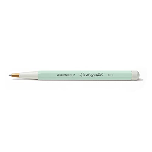 Image of LEUCHTTURM1917 Gel Pen Drehgriffel No.1 Mint Green | Document Proof Black Ink, Twist Mechanism, Drehgriffel No. 1, 0.5mm Tip, Smooth Writing, Gift