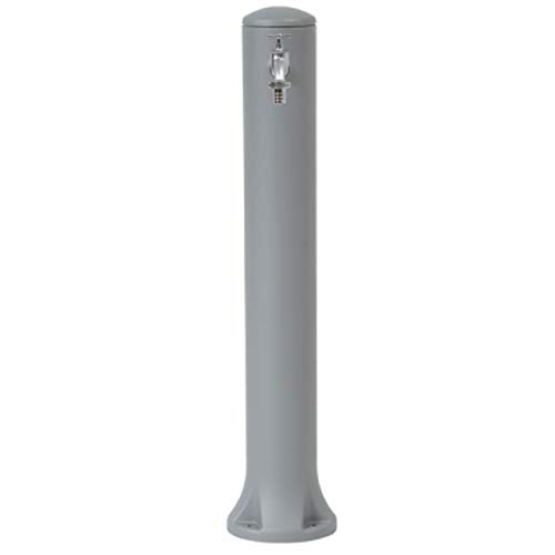 GARTENBRUNNEN im MODERNEN Design in Grau. Höhe 90 cm, Durchmesser 12 cm. Inklusive Anschluss an Gartenschläuche