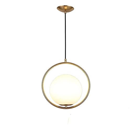 Lámpara colgante de globo dorada de diseño nórdico para dormitorio 2