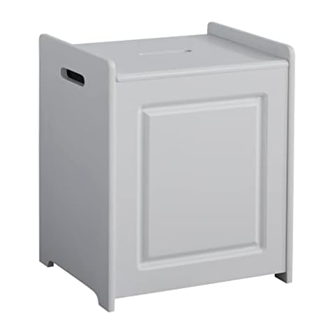 House & Homestyle Bathroom Storage Ottoman, White, H 44cm x W 37cm x D 31cm Cover