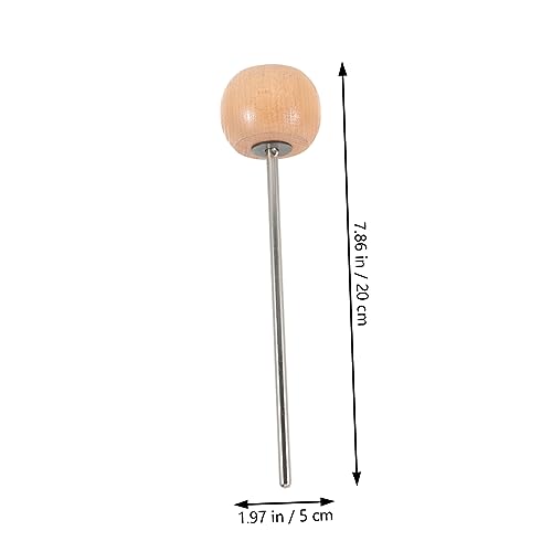 Accesorio para pedal de bombo con mazo de madera y metal miniatura 7