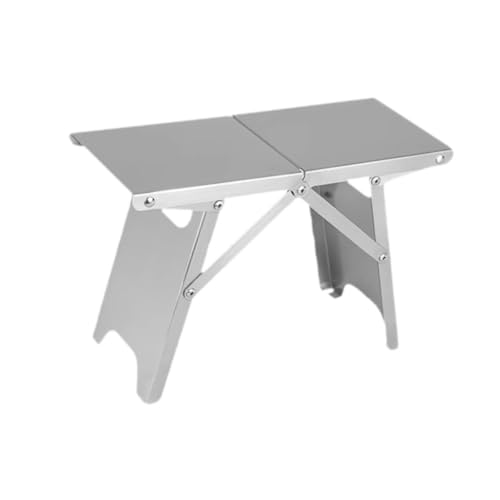 Menolana Stainless Steel Folding Camping Table,Outdoor Stool,Lightweight Portable Fishing Chair Picnic Table for Backyards Picnic Lawn