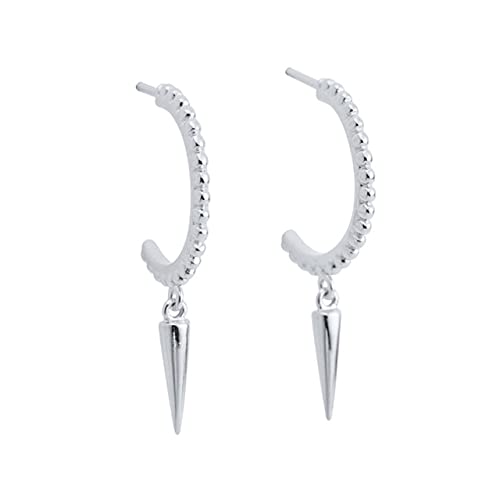 Boucles d'oreilles pendantes rivet au fini brillant impeccable