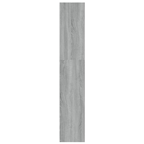 Librería de madera gris para separar el salón comedor sin perder luz natural 8